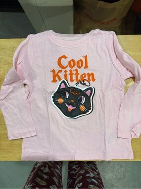 Cool Kitten Pink Long-Sleeve Kids Top - Old Navy